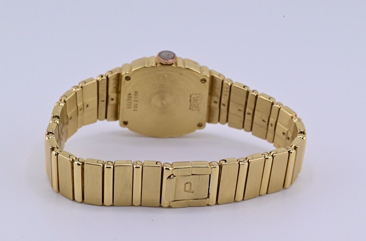 Fabulous Piaget Lapis Dial Ladies Watch 18K Solid Yellow Gold