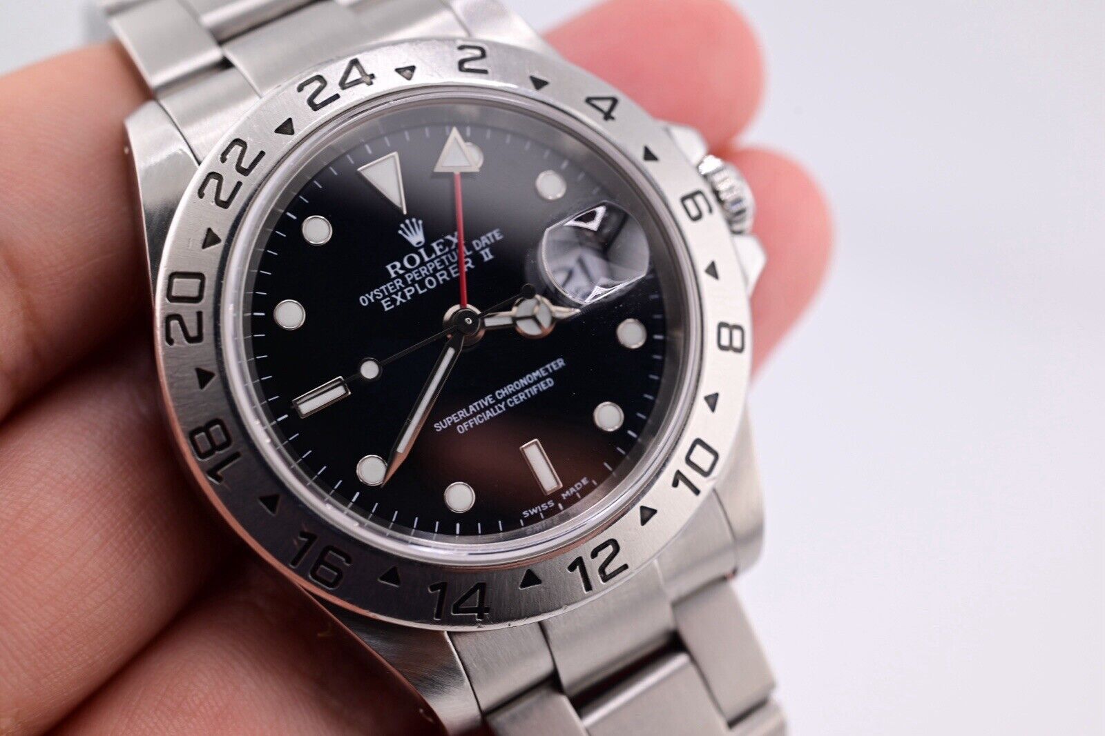 Rolex 16570 Explorer II With Box & Papers Amazing Condition