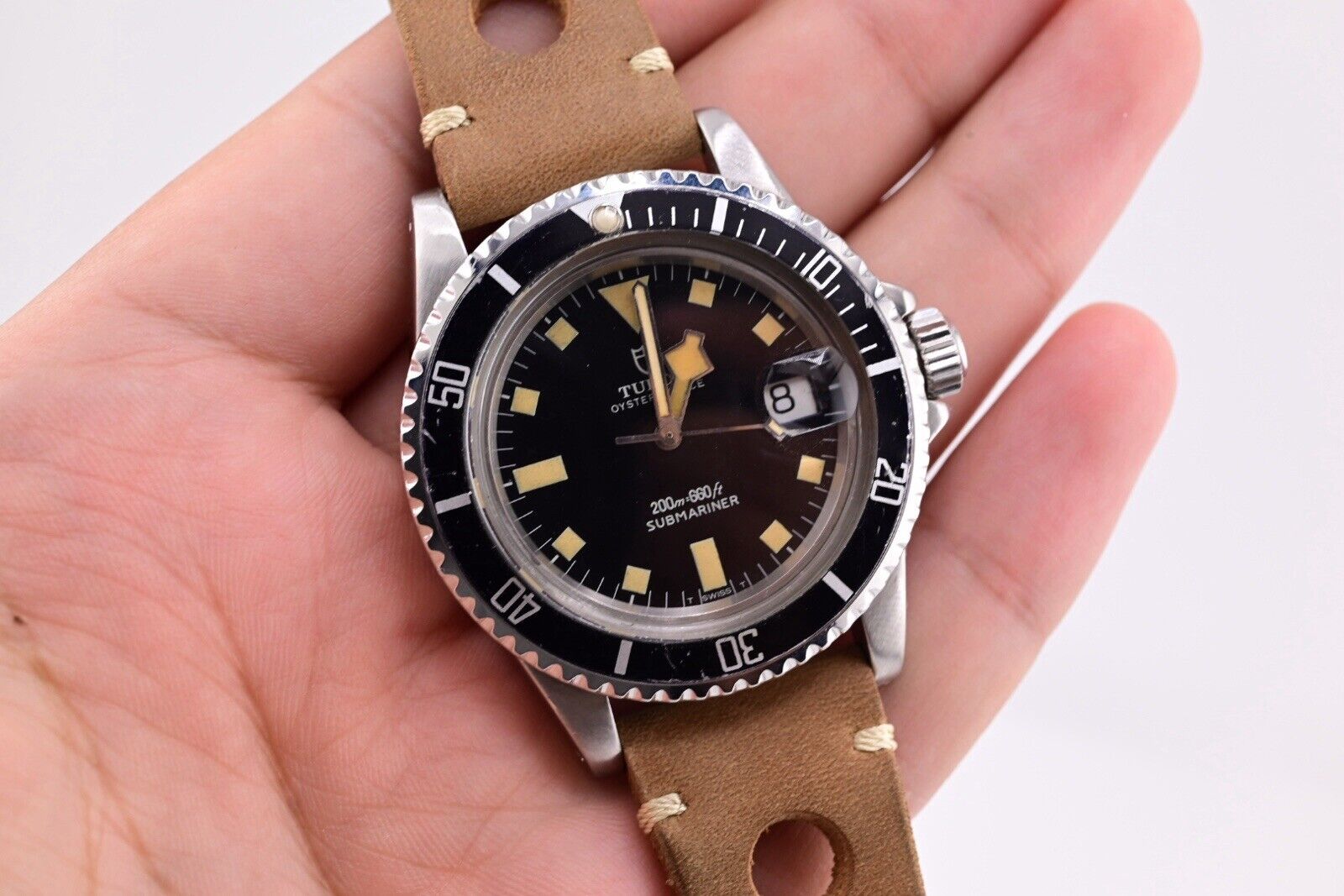 Vintage Rolex Tudor Submariner Black Dial 9411 0 1977  Model Great Condition