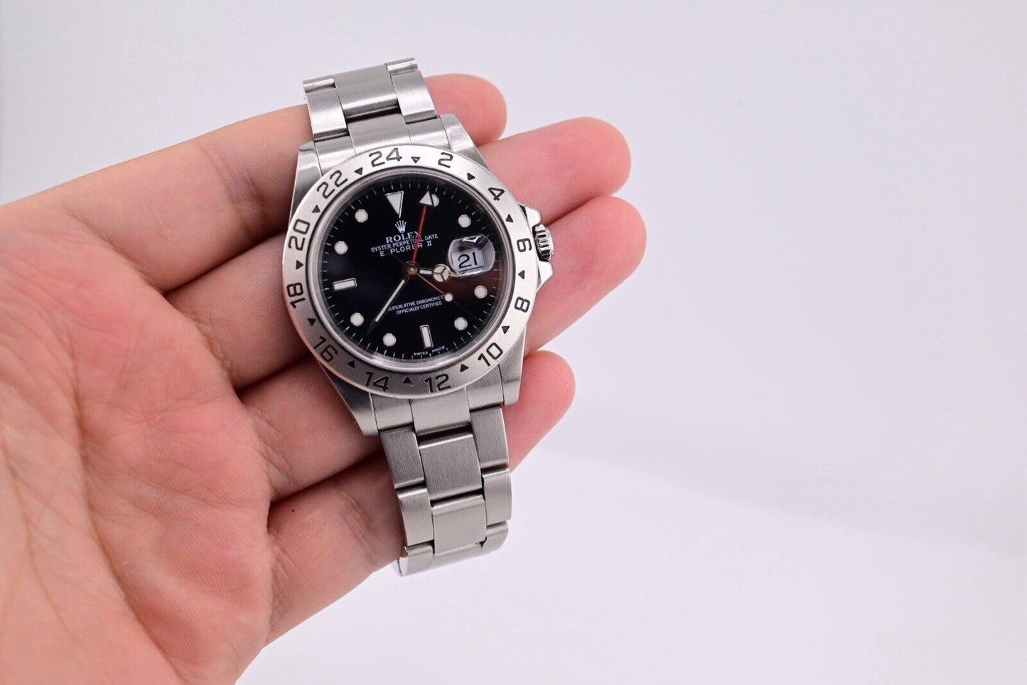 Rolex 16570 Explorer II With Box & Papers Amazing Condition