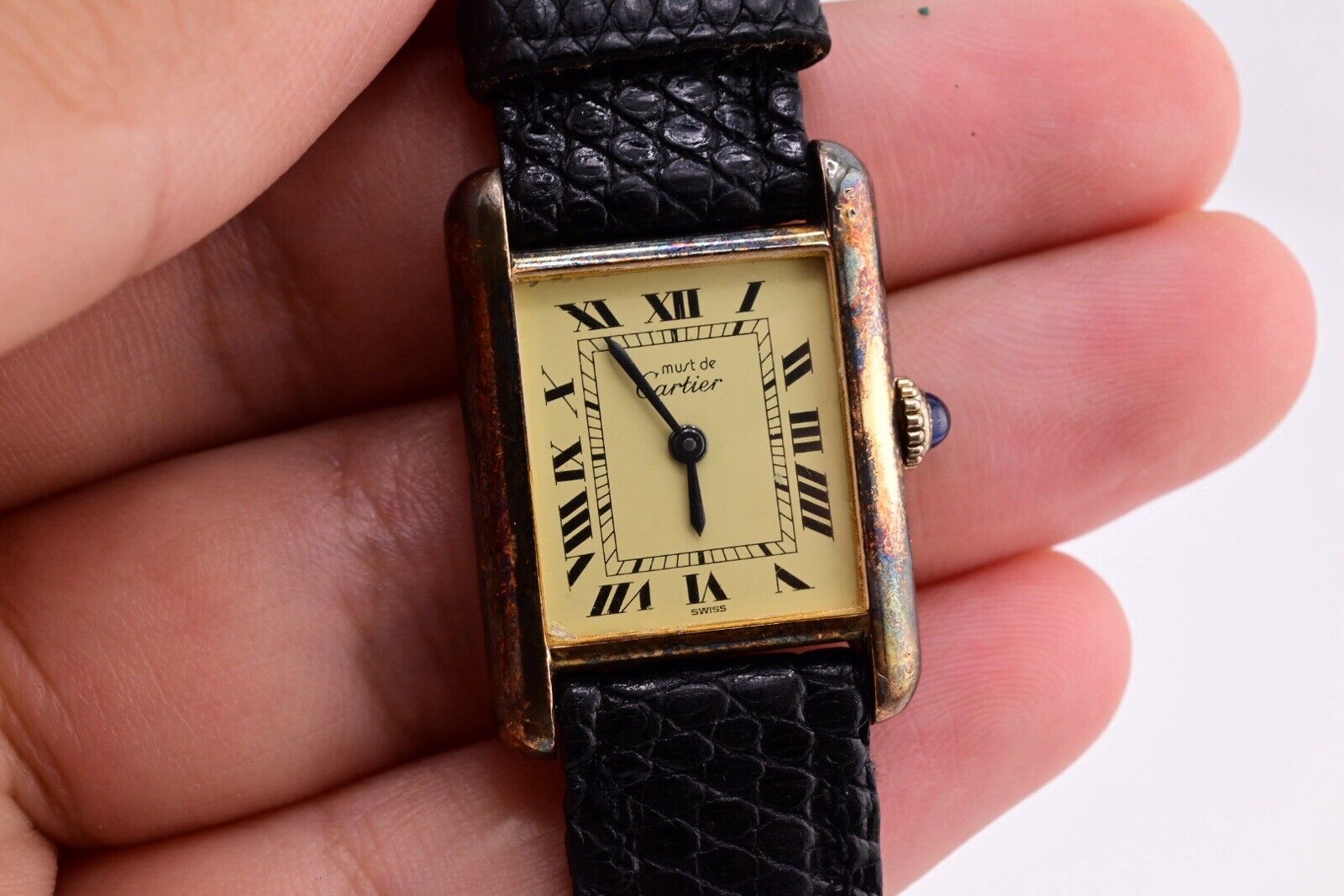 Beautiful Cartier Tank De Must Lovely Original Patina