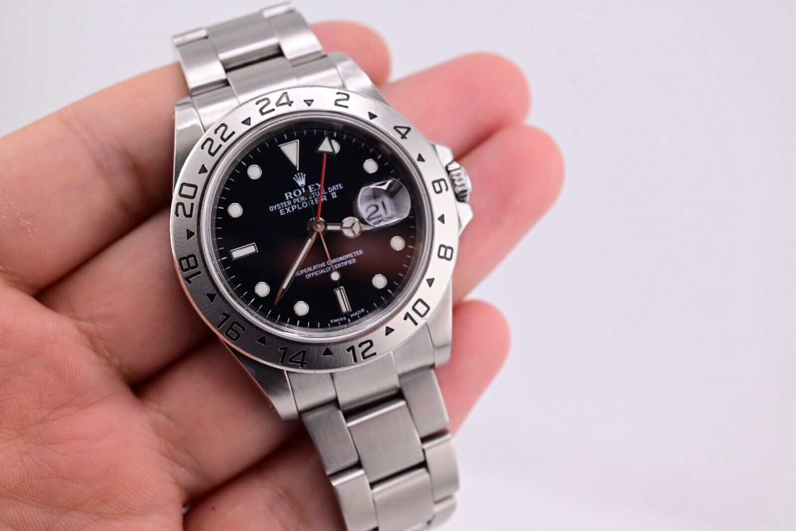 Rolex 16570 Explorer II With Box & Papers Amazing Condition