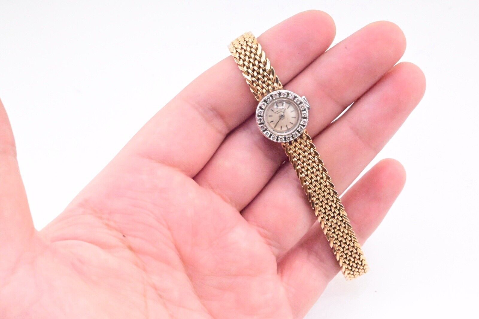 Rare Vintage Patek Philippe 18K Gold Mesh Ladies Watch 3267 Ref