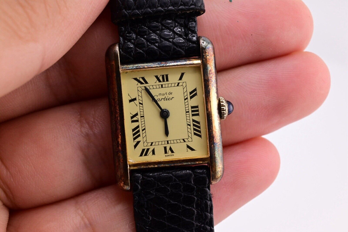 Beautiful Cartier Tank De Must Lovely Original Patina