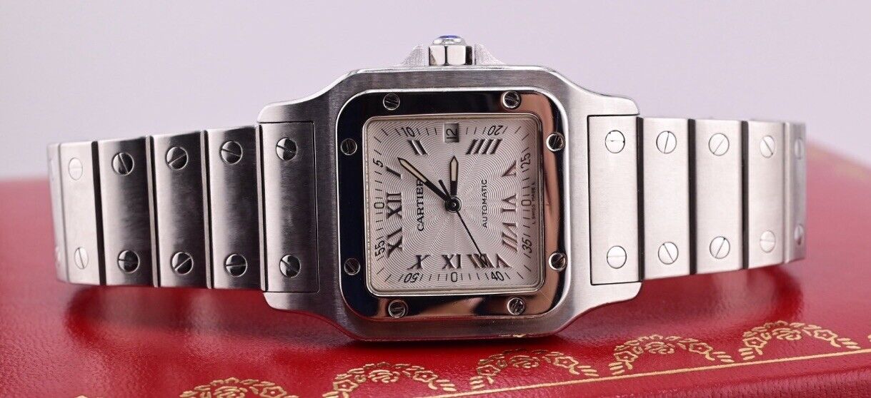 Cartier Santos Automatic Stainless Steel 2319 Watch w/ Box