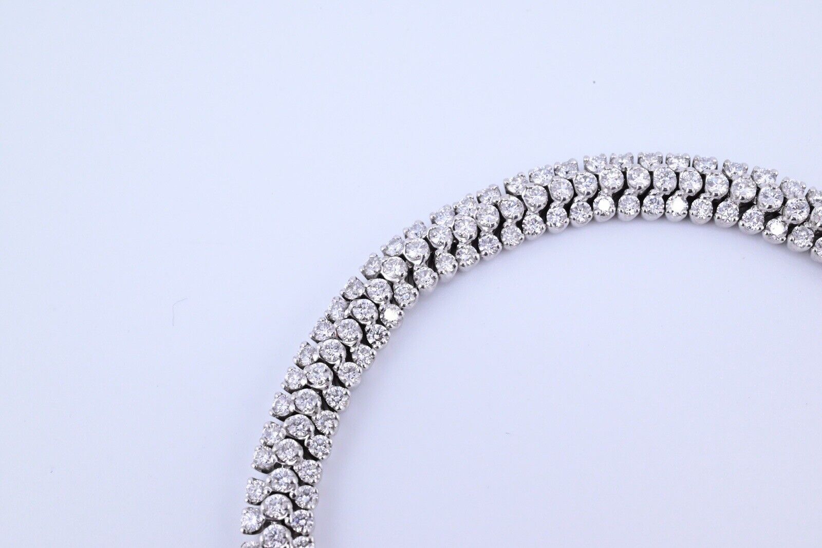 Exceptional 5 Carat Diamond Tennis Bracelet 18K White Gold GH Color SI Clarity