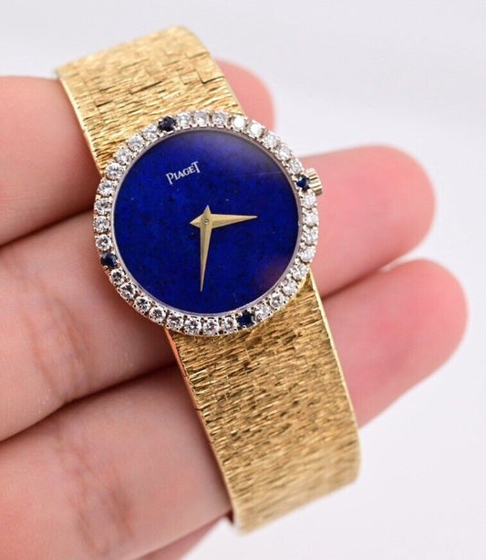 Gorgeous Piaget Lapis Dial Ladies 18K Wristwatch 