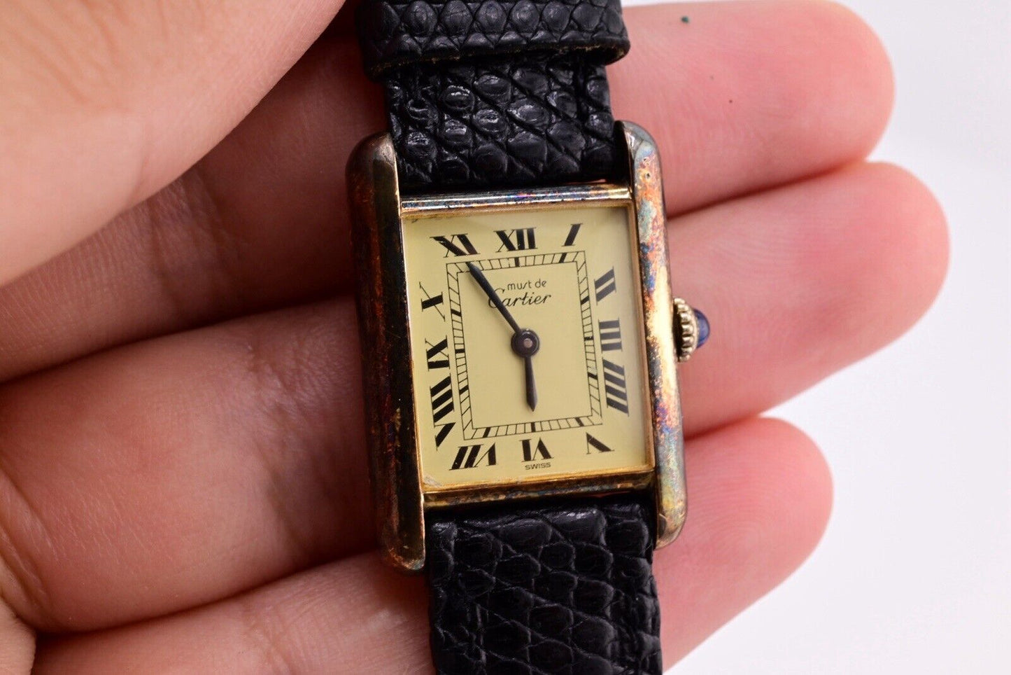 Beautiful Cartier Tank De Must Lovely Original Patina