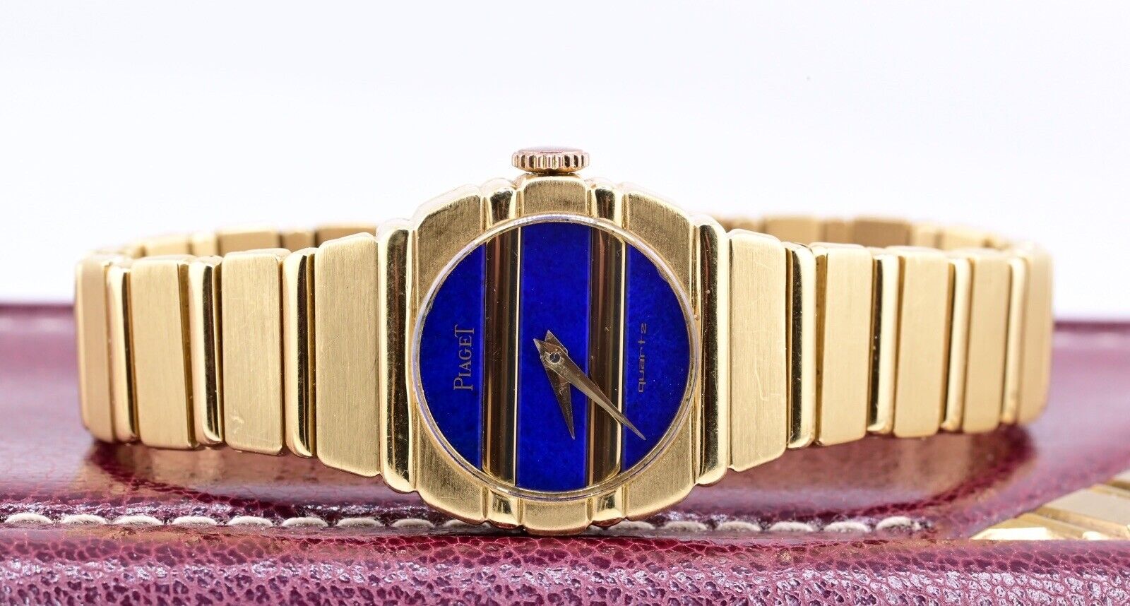 Fabulous Piaget Lapis Dial Ladies Watch 18K Solid Yellow Gold