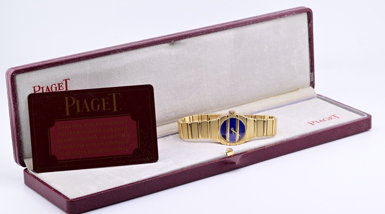 Fabulous Piaget Lapis Dial Ladies Watch 18K Solid Yellow Gold