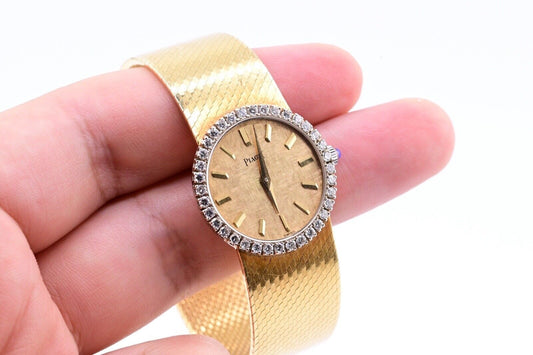 Gorgeous Piaget Gold Diamond Dial Ladies Watch 18K Solid Yellow Gold