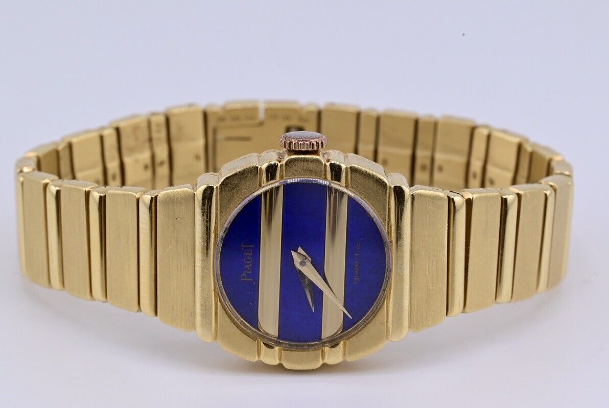 Fabulous Piaget Lapis Dial Ladies Watch 18K Solid Yellow Gold