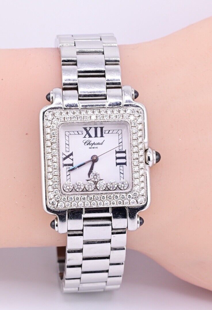 Exceptional Ladies Chopard Happy Sport Diamond & Stainless Steel Watch 8325