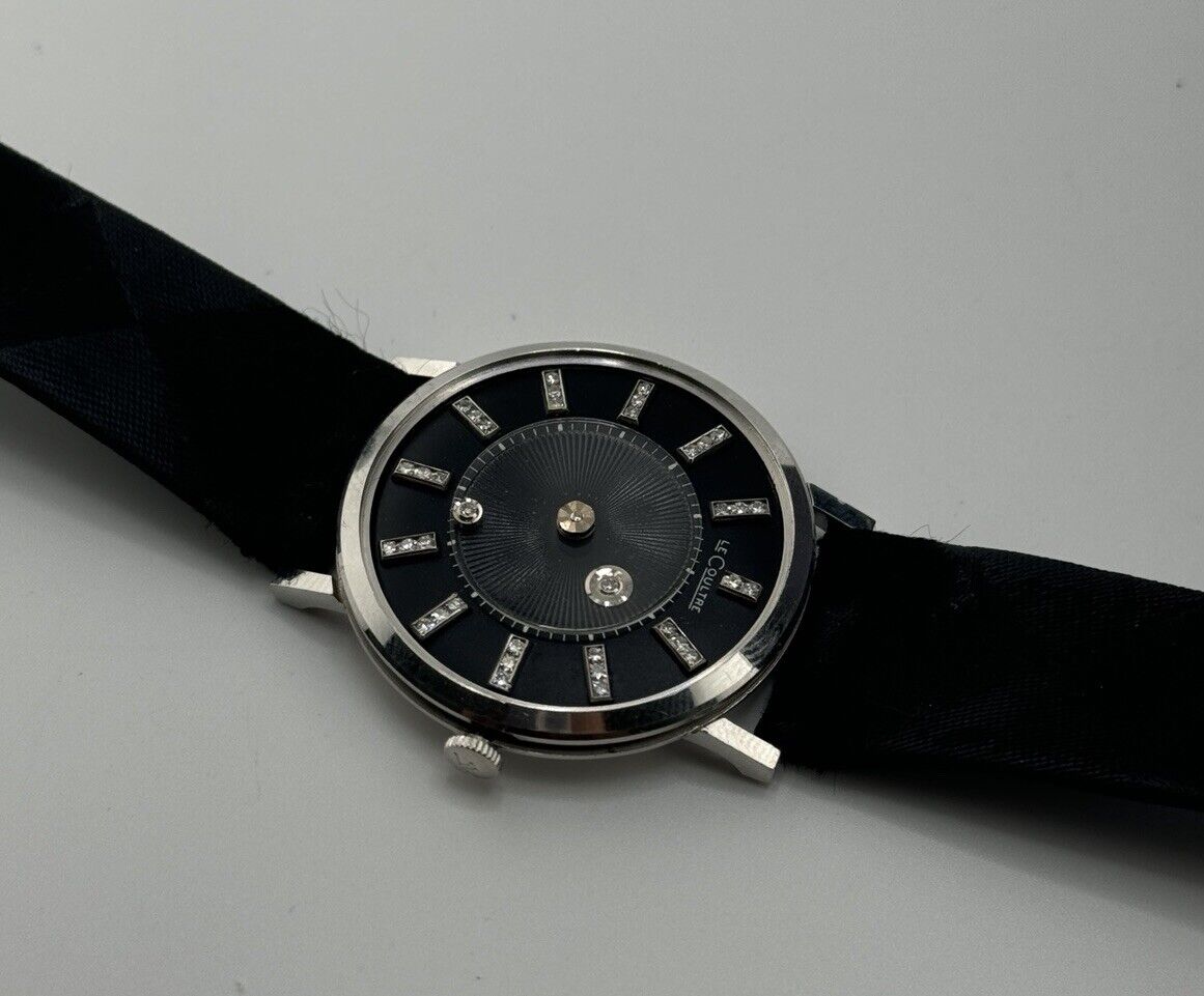 Exceptional Black Galaxy Mystery Dial Jaeger Lecoultre Watch 