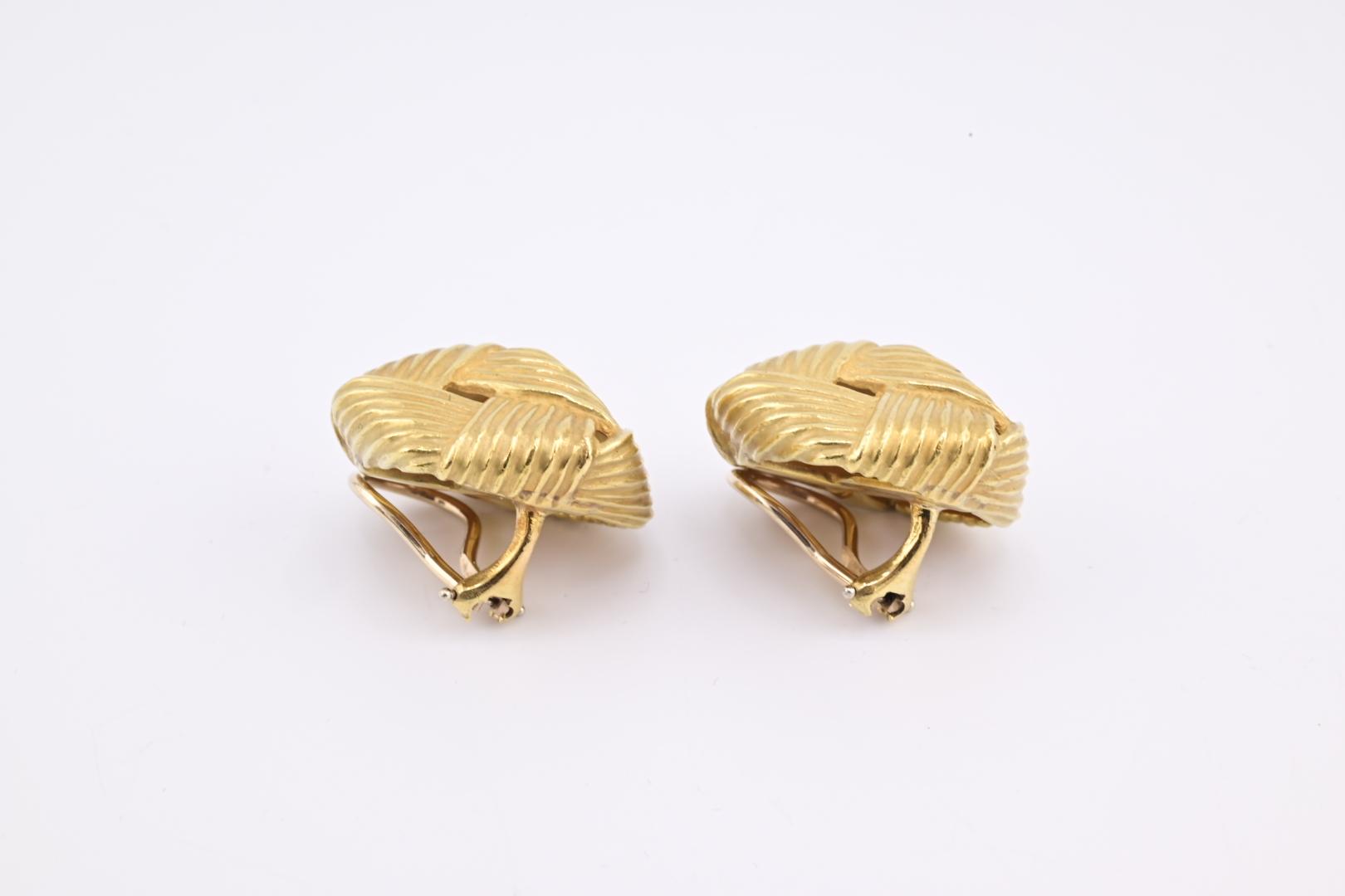 Exceptional Pair Of Tiffany & Co. 18K Yellow Gold Angela Cummings Earrings