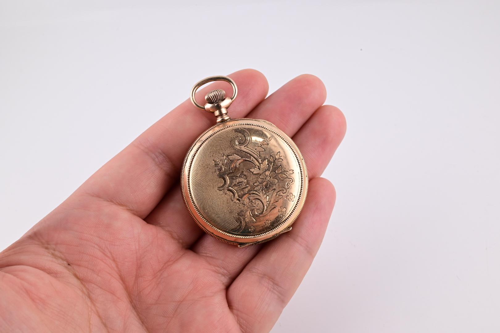 Super Gorgeous Waltham 14K Yellow Gold Pocket Watch 1894 J Grade 59.7 Grams