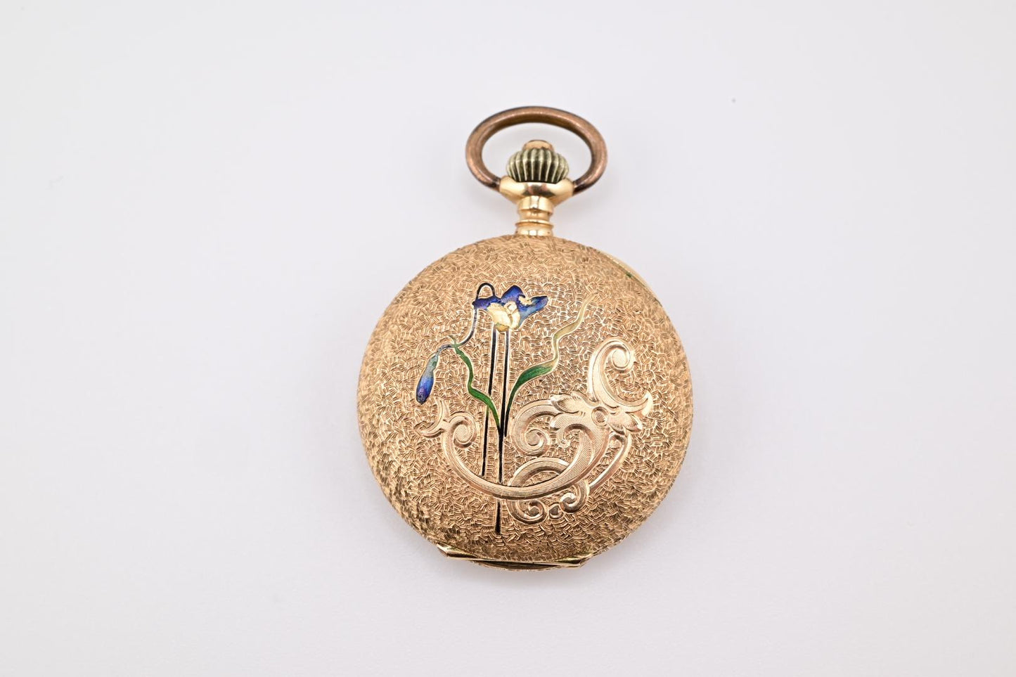 Exceptional Audemars Freres 14K Gold Enamel Pocket Watch