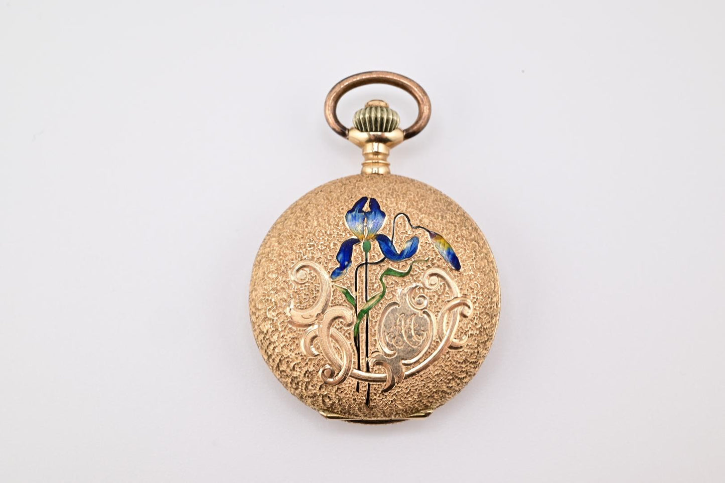 Exceptional Audemars Freres 14K Gold Enamel Pocket Watch