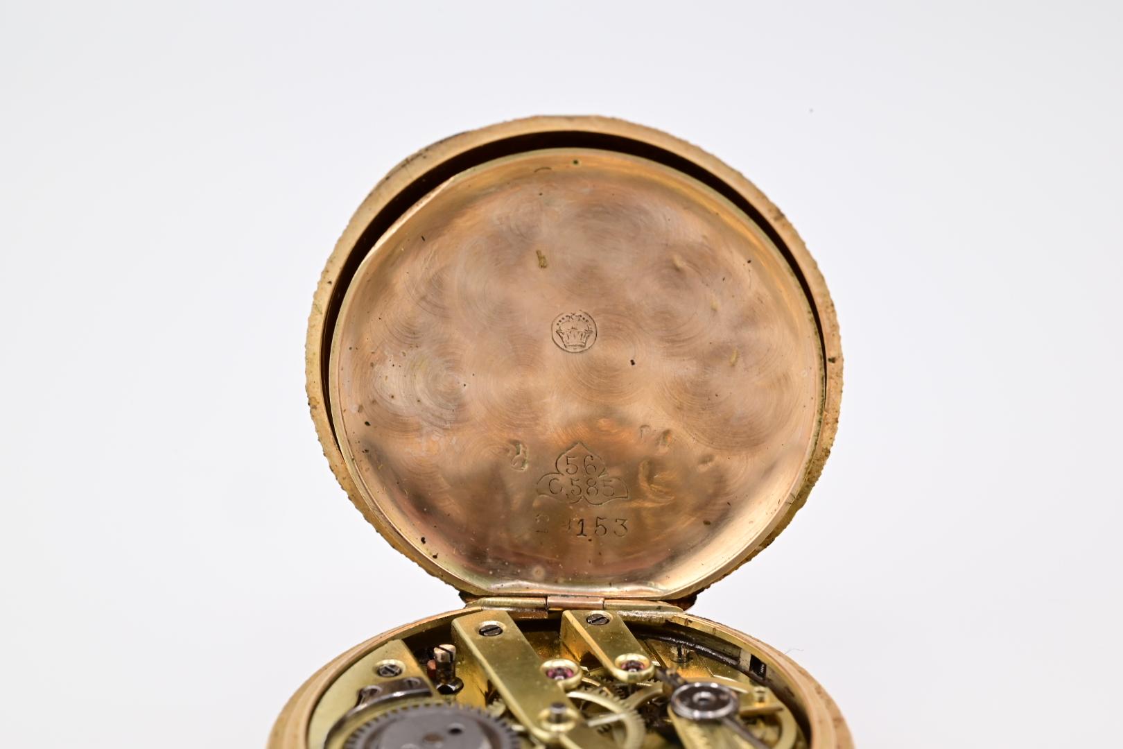 Exceptional Audemars Freres 14K Gold Enamel Pocket Watch