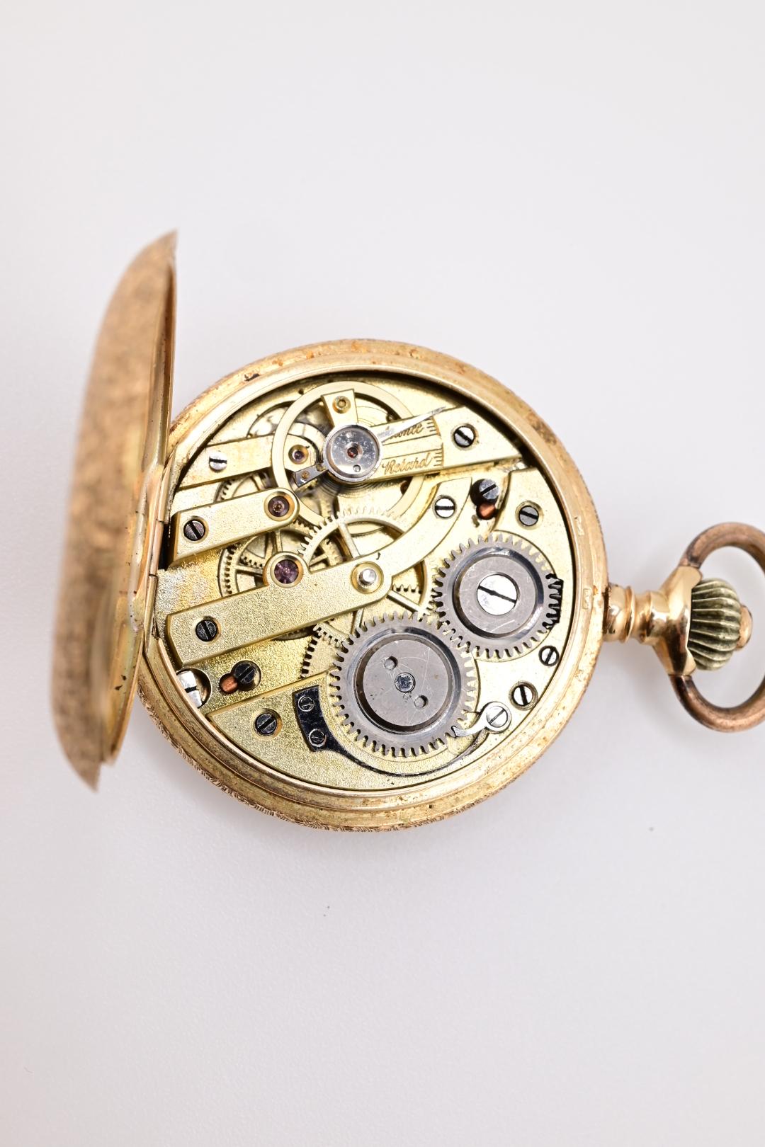 Exceptional Audemars Freres 14K Gold Enamel Pocket Watch