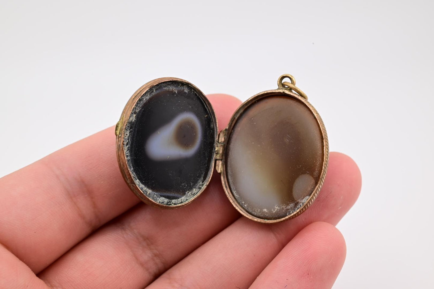 Gorgeous Victorian Period Agate Bullseye Locket