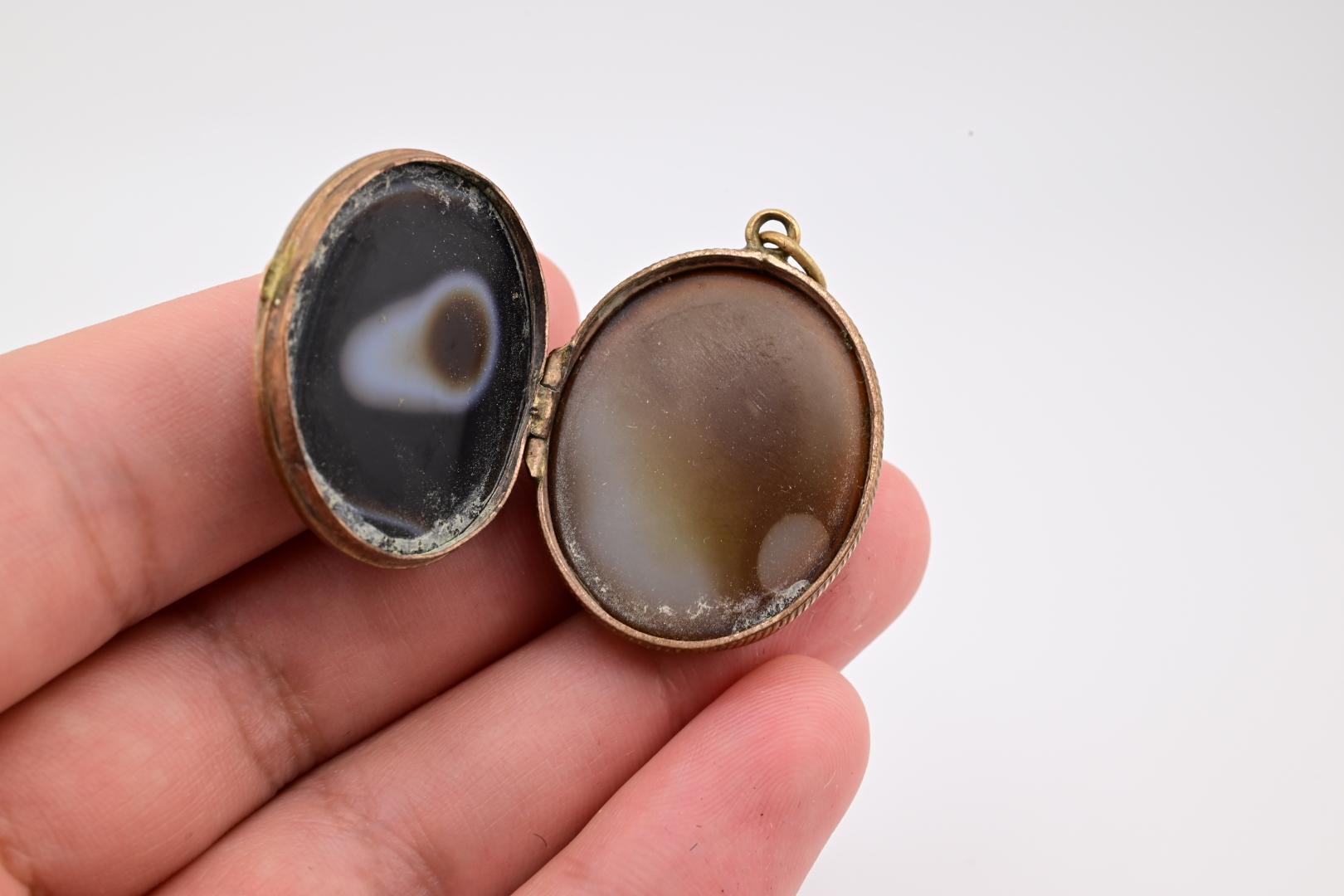 Gorgeous Victorian Period Agate Bullseye Locket