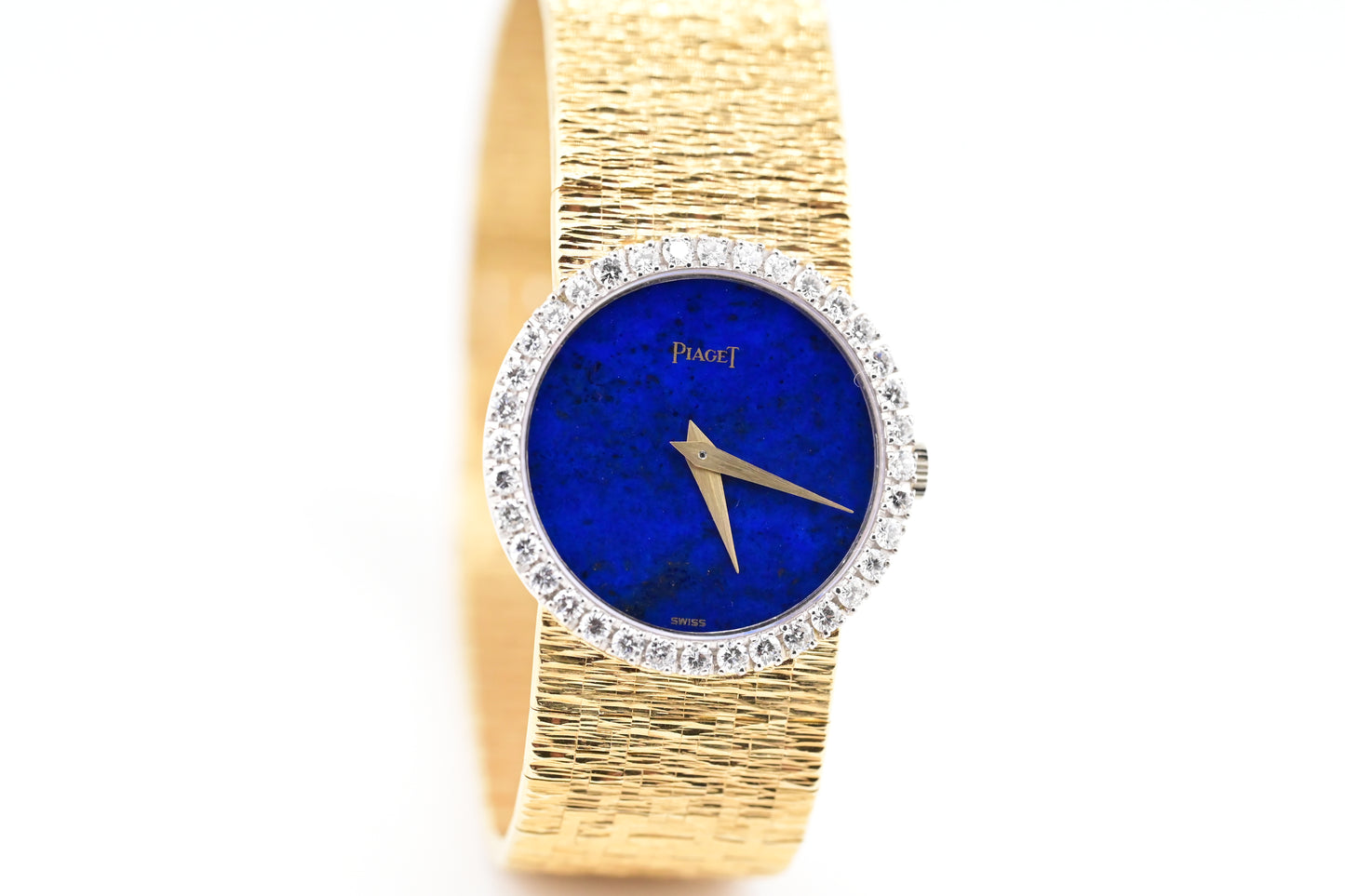 Piaget Vintage REF 9706 A6 Lapis Lazuli Dial & Diamond Bezel Ladies Watch